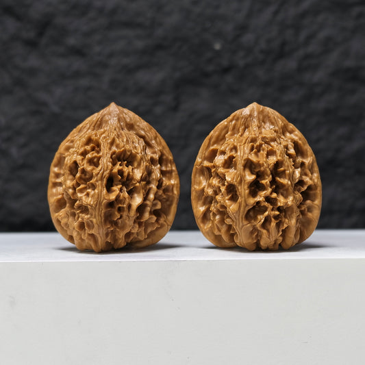 The "Imperial Jade Qilin" Yu Qi Lin Lion's Head Pair | S-Grade Collector Tier | 40.0mm x 39.0mm | SZ-S-035499