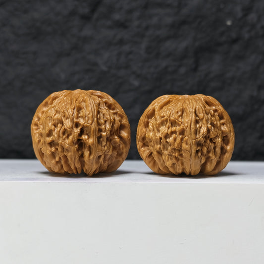The "Sunken-Crown White Lion" Men Jian Bai Shi Zi Collector Pair | S-Grade Investment Tier | 42.0mm x 40.0mm | BSZ-S-013495