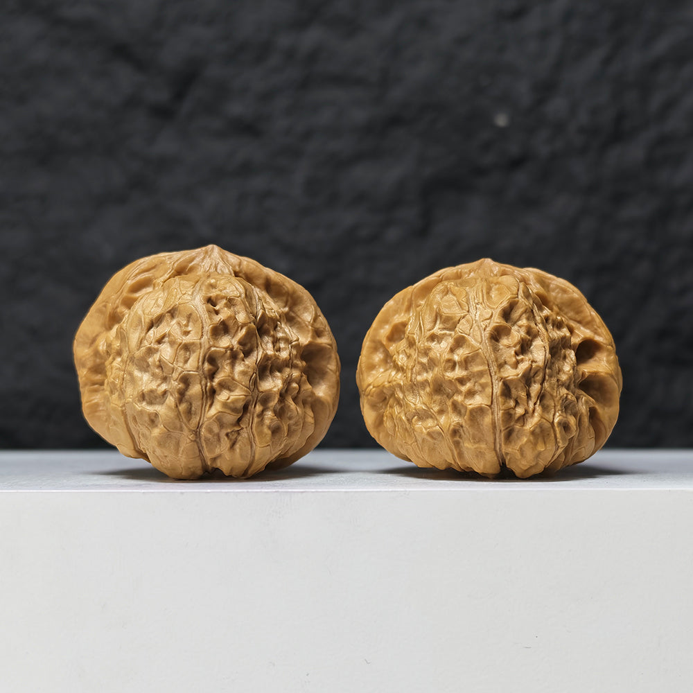 "Pumpkin Dun" Nan Gua Dun SZ-SS-019506 Masterpiece Wenwan Walnuts Pair | 44.0mm x 47.0mm | SZ-SS-019506
