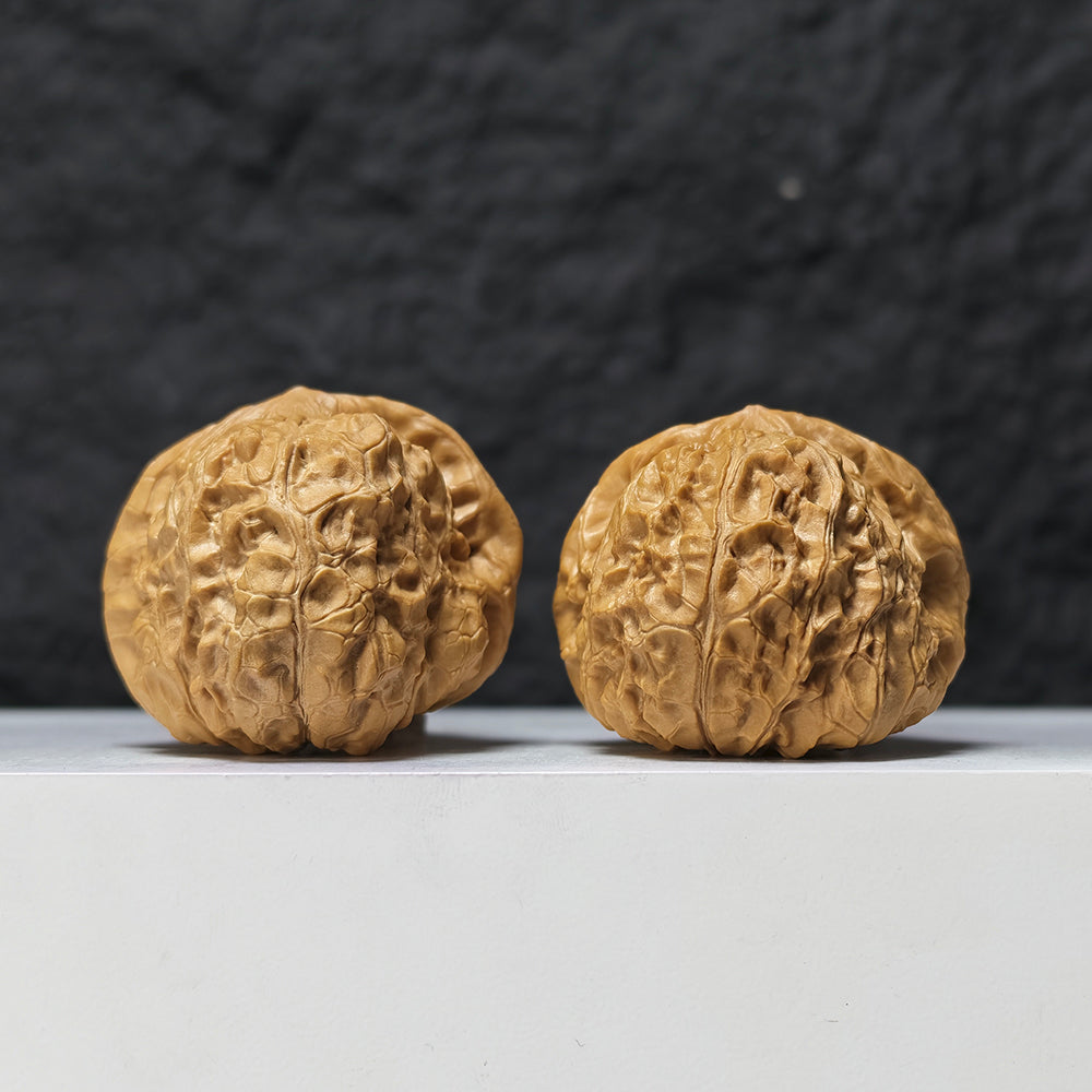 "Pumpkin Dun" Nan Gua Dun SZ-SS-019506 Masterpiece Wenwan Walnuts Pair | 44.0mm x 47.0mm | SZ-SS-019506