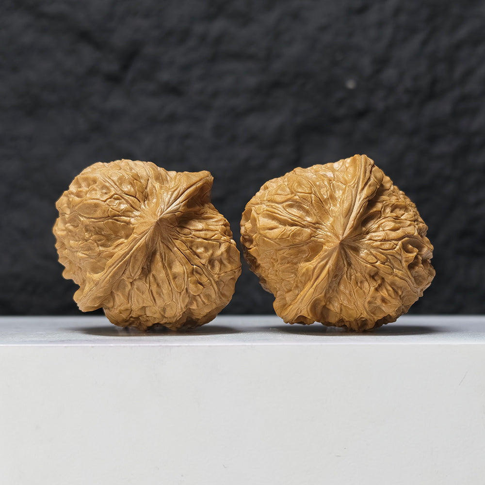 "Pumpkin Dun" Nan Gua Dun SZ-SS-019506 Masterpiece Wenwan Walnuts Pair | 44.0mm x 47.0mm | SZ-SS-019506
