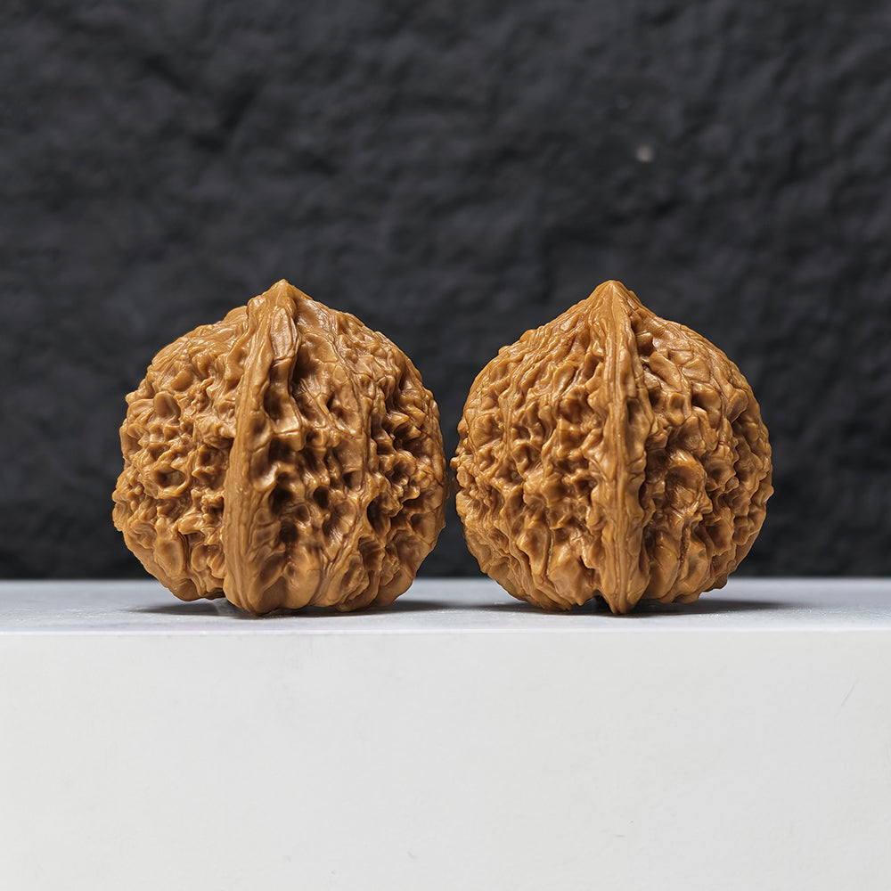 "Concave Base Red Shell Nan Jiang Shi" Nan Jiang Shi Ao Di Hong Ke Collector Pair | 40.0mm x 42.0mm | NJS-S-001519