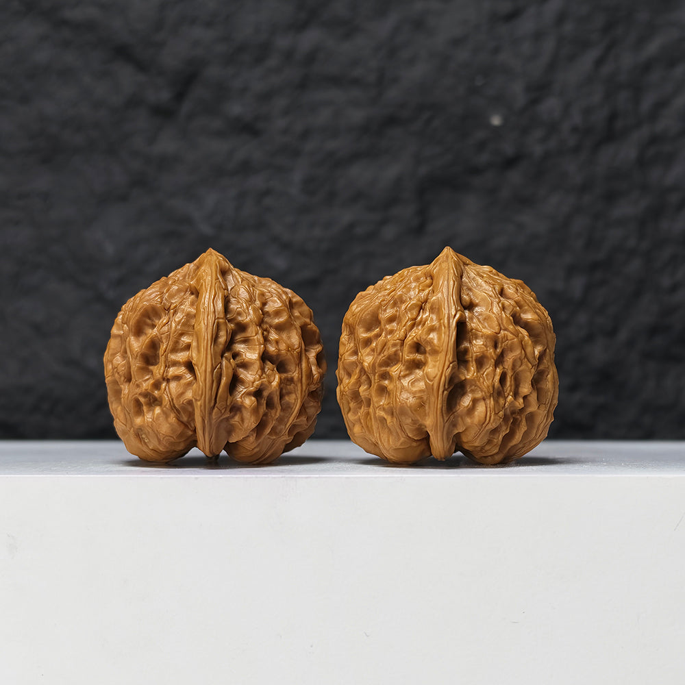 Jiulong Valley Peach Heart" Jiu Long Gu Tao Xin  Collector Wenwan Walnuts Pair | 38.0mm x 39.0mm | JLG-S-001377