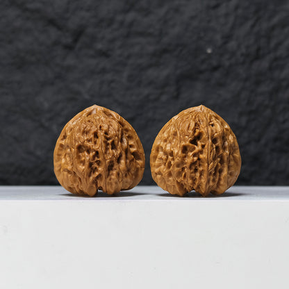 Jiulong Valley Peach Heart" Jiu Long Gu Tao Xin  Collector Wenwan Walnuts Pair | 38.0mm x 39.0mm | JLG-S-001377