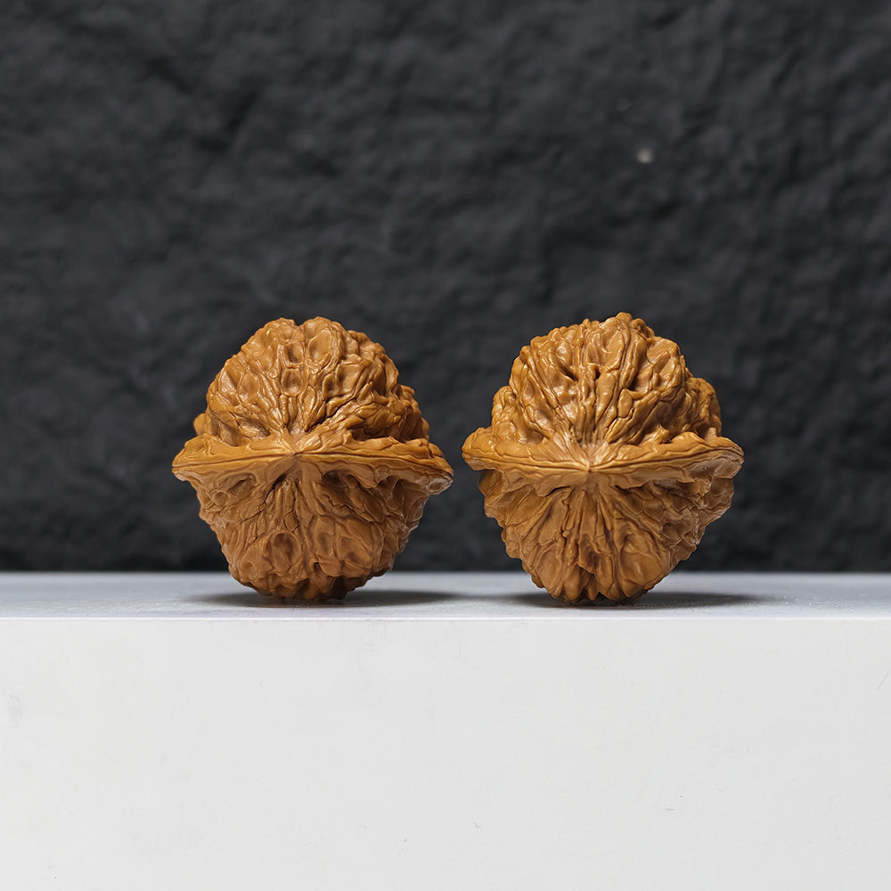 Jiulong Valley Peach Heart" Jiu Long Gu Tao Xin  Collector Wenwan Walnuts Pair | 38.0mm x 39.0mm | JLG-S-001377