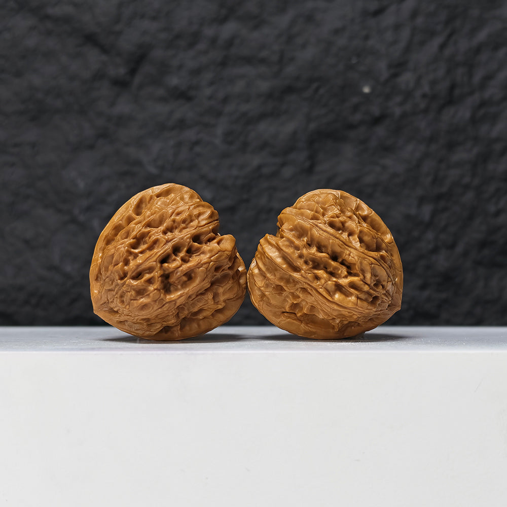 Jiulong Valley Peach Heart" Jiu Long Gu Tao Xin  Collector Wenwan Walnuts Pair | 38.0mm x 39.0mm | JLG-S-001377
