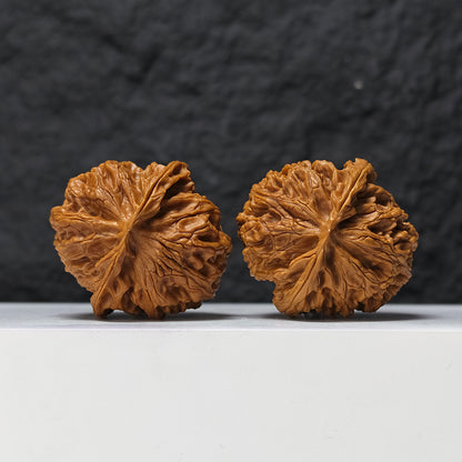 "Heaven and Earth Lord Guan's Hat" Tian Di Er Ye Mao GM-SSS-002511 Masterpiece Wenwan Walnuts Pair | 44.0mm x 45.0mm | GM-SSS-002511