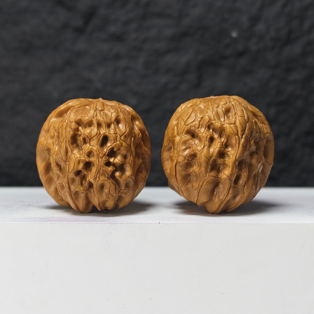 "Rolling Donkey" Lv Da Gun LDG-SS-003894 Masterpiece Wenwan Walnuts Pair | 42.0mm x 48.0mm | LDG-SS-003894