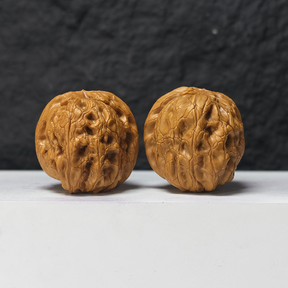 "Rolling Donkey" Lv Da Gun LDG-SS-003894 Masterpiece Wenwan Walnuts Pair | 42.0mm x 48.0mm | LDG-SS-003894