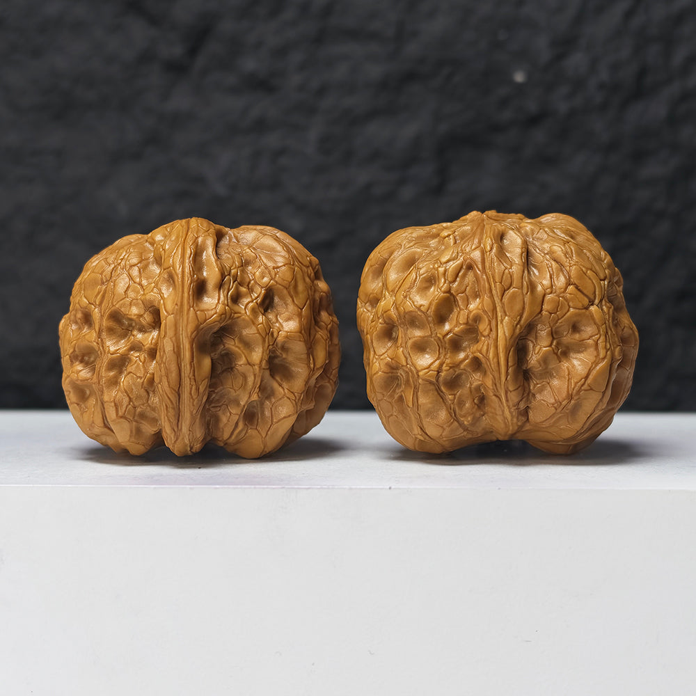 "Rolling Donkey" Lv Da Gun LDG-SS-003894 Masterpiece Wenwan Walnuts Pair | 42.0mm x 48.0mm | LDG-SS-003894