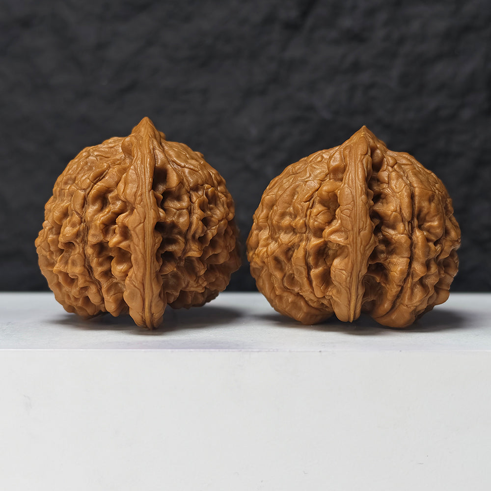 "Kirin Scale Pattern" Qi Lin Wen SZ-SSSS-001909 Museum Collector Wenwan Walnuts Pair | 58.0mm x 50.0mm | SZ-SSSS-001909