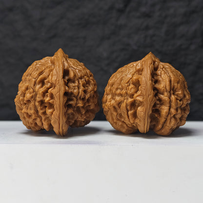 "Kirin Scale Pattern" Qi Lin Wen SZ-SSSS-001909 Museum Collector Wenwan Walnuts Pair | 58.0mm x 50.0mm | SZ-SSSS-001909