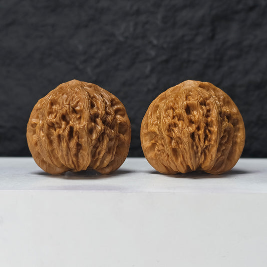 "Gentleman's Hat" Gong Zi Mao GZM-SSS-001886 Masterpiece Wenwan Walnuts Pair | 44.0mm x 40.0mm | GZM-SSS-001886