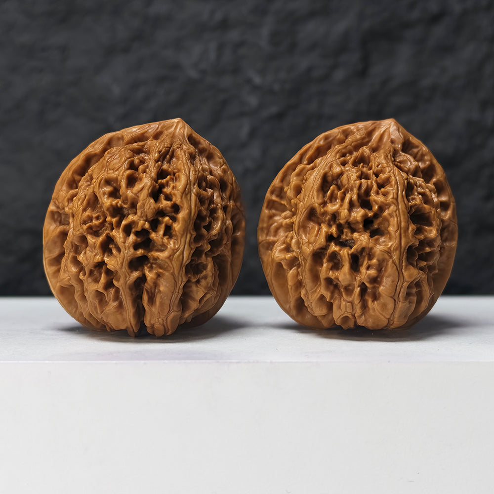 "Phoenix Terrace" Feng Huang Tai GM-SSS-008887 Masterpiece Wenwan Walnuts Pair | 45.0mm x 45.0mm | GM-SSS-008887
