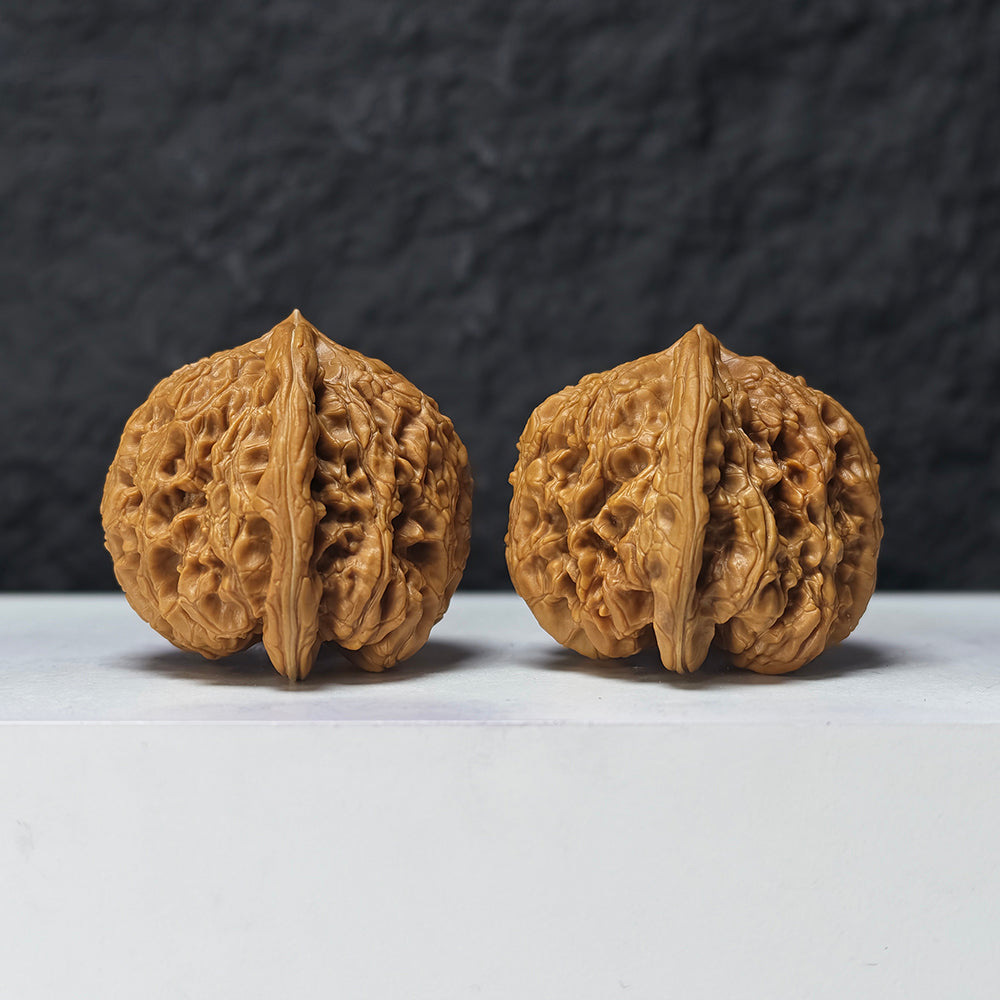 "Dragon Cauldron Valley" Long Ding Gu GM-SS-009918 Masterpiece Wenwan Walnuts Pair | 43.0mm x 41.0mm | GM-SS-009918