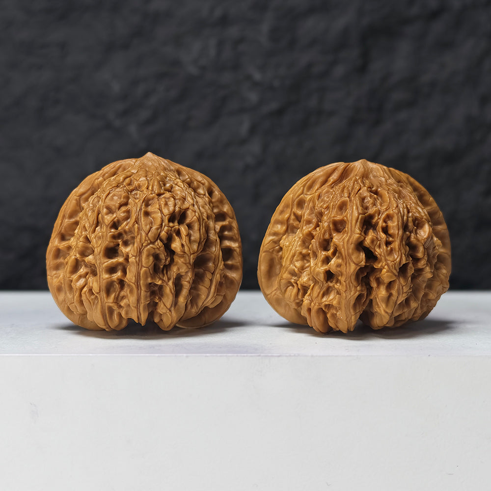 "Dragon Cauldron Valley" Long Ding Gu GM-SS-009918 Masterpiece Wenwan Walnuts Pair | 43.0mm x 41.0mm | GM-SS-009918