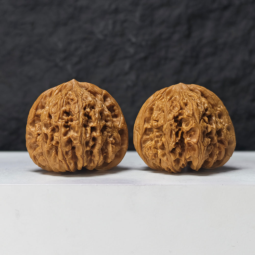 "Dragon Cauldron Valley" Long Ding Gu GM-SS-009918 Masterpiece Wenwan Walnuts Pair | 43.0mm x 41.0mm | GM-SS-009918