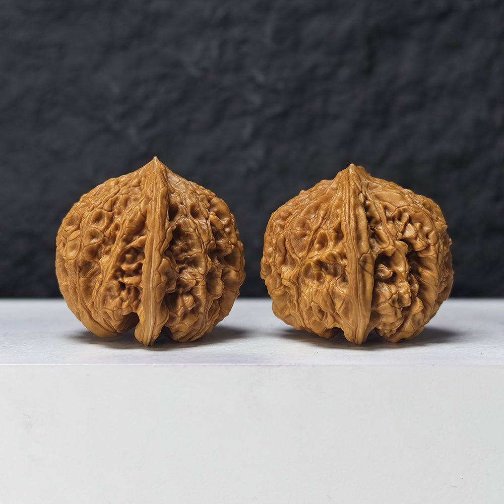 "Dragon Cauldron Valley" Long Ding Gu GM-SS-009918 Masterpiece Wenwan Walnuts Pair | 43.0mm x 41.0mm | GM-SS-009918