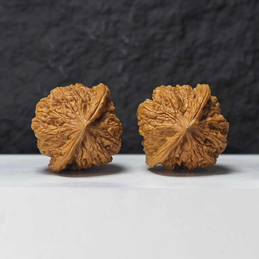 "Dragon Cauldron Valley" Long Ding Gu GM-SS-009918 Masterpiece Wenwan Walnuts Pair | 43.0mm x 41.0mm | GM-SS-009918