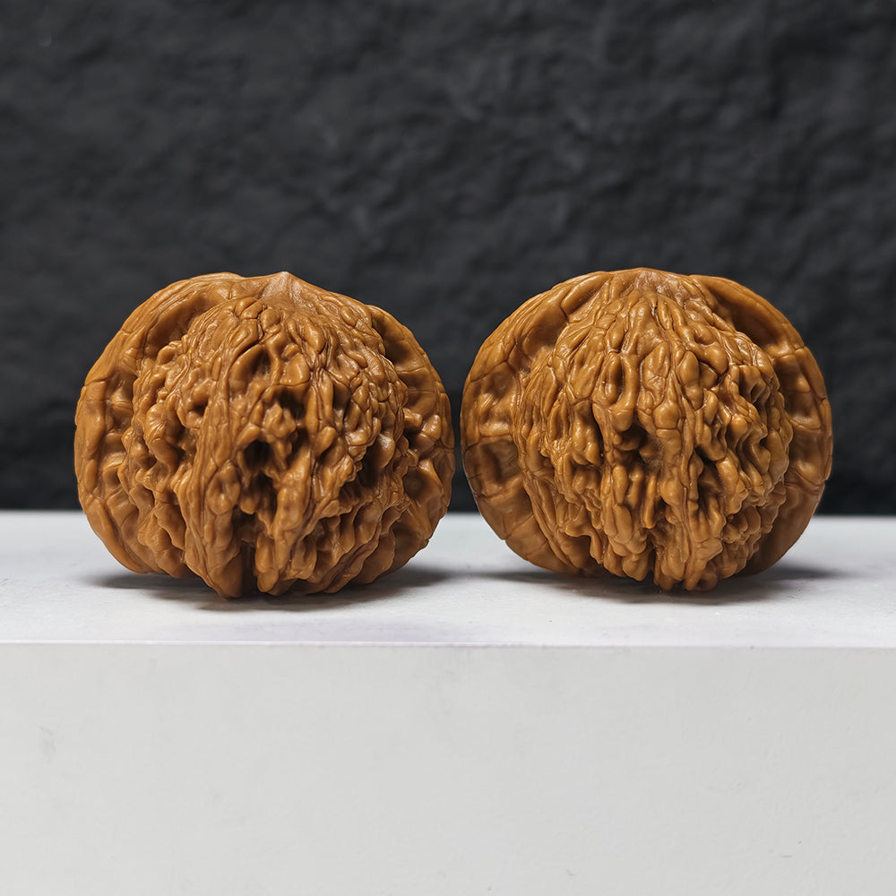"Liger" Shi Hu Shou HT-SS-006912 Masterpiece Wenwan Walnuts Pair | 47.0mm x 45.0mm | HT-SS-006912