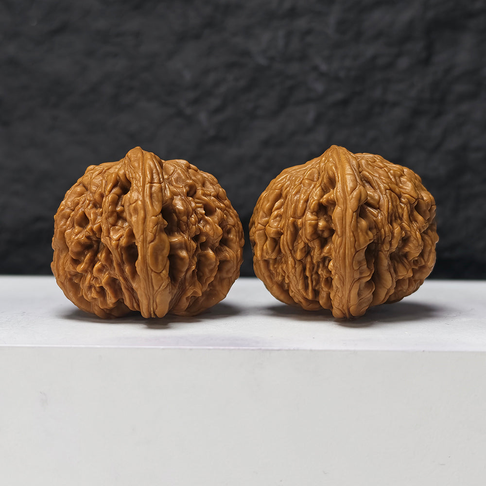 "Liger" Shi Hu Shou HT-SS-006912 Masterpiece Wenwan Walnuts Pair | 47.0mm x 45.0mm | HT-SS-006912