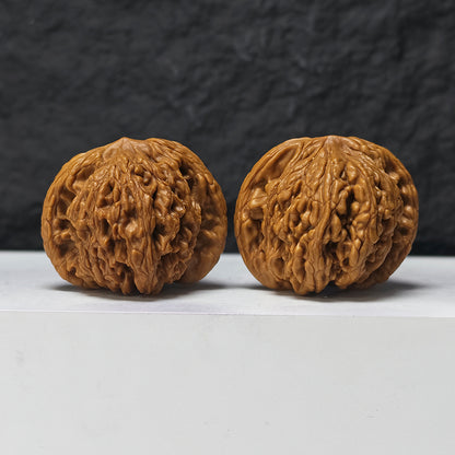 "Liger" Shi Hu Shou HT-SS-006912 Masterpiece Wenwan Walnuts Pair | 47.0mm x 45.0mm | HT-SS-006912