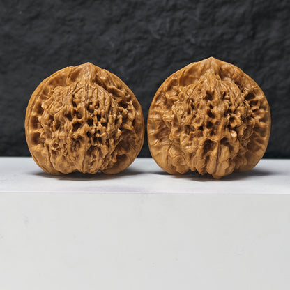 "Concave-Base Kirin Scale Pattern" Qi Lin Wen Ao Di SZ-SSS-016910 Masterpiece Wenwan Walnuts Pair | 53.0mm x 48.0mm | SZ-SSS-016910