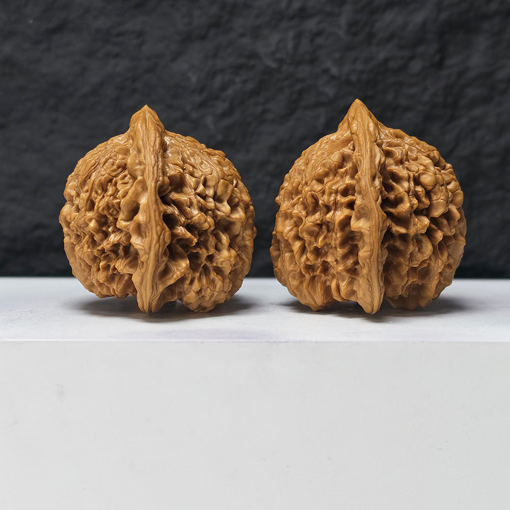 "Concave-Base Kirin Scale Pattern" Qi Lin Wen Ao Di SZ-SSS-016910 Masterpiece Wenwan Walnuts Pair | 53.0mm x 48.0mm | SZ-SSS-016910