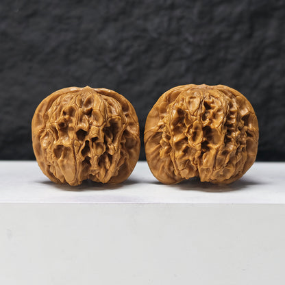 "Arhat Stone" Luo Han Shi SZ-SSS-018914 Masterpiece Wenwan Walnuts Pair | 44.0mm x 43.0mm | SZ-SSS-018914