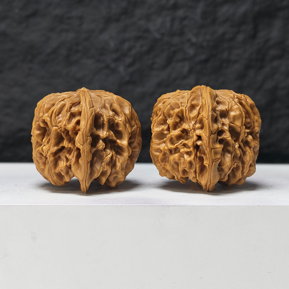 "Arhat Stone" Luo Han Shi SZ-SSS-018914 Masterpiece Wenwan Walnuts Pair | 44.0mm x 43.0mm | SZ-SSS-018914