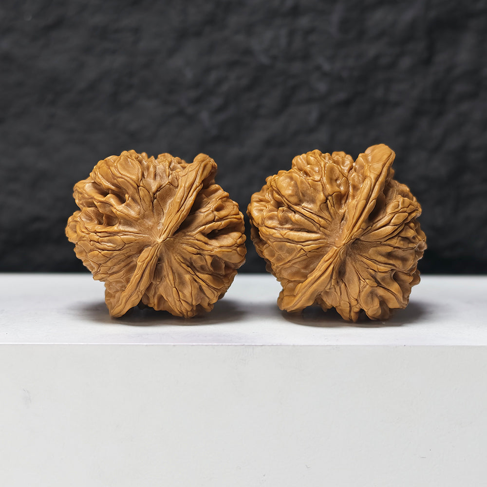 "Arhat Stone" Luo Han Shi SZ-SSS-018914 Masterpiece Wenwan Walnuts Pair | 44.0mm x 43.0mm | SZ-SSS-018914