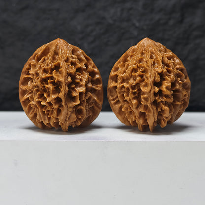 "Nine-Story Demon Tower" Jiu Ceng Yao Ta JX-SSSS-001908 Museum Collector Wenwan Walnuts Pair | 46.0mm x 47.0mm | JX-SSSS-001908