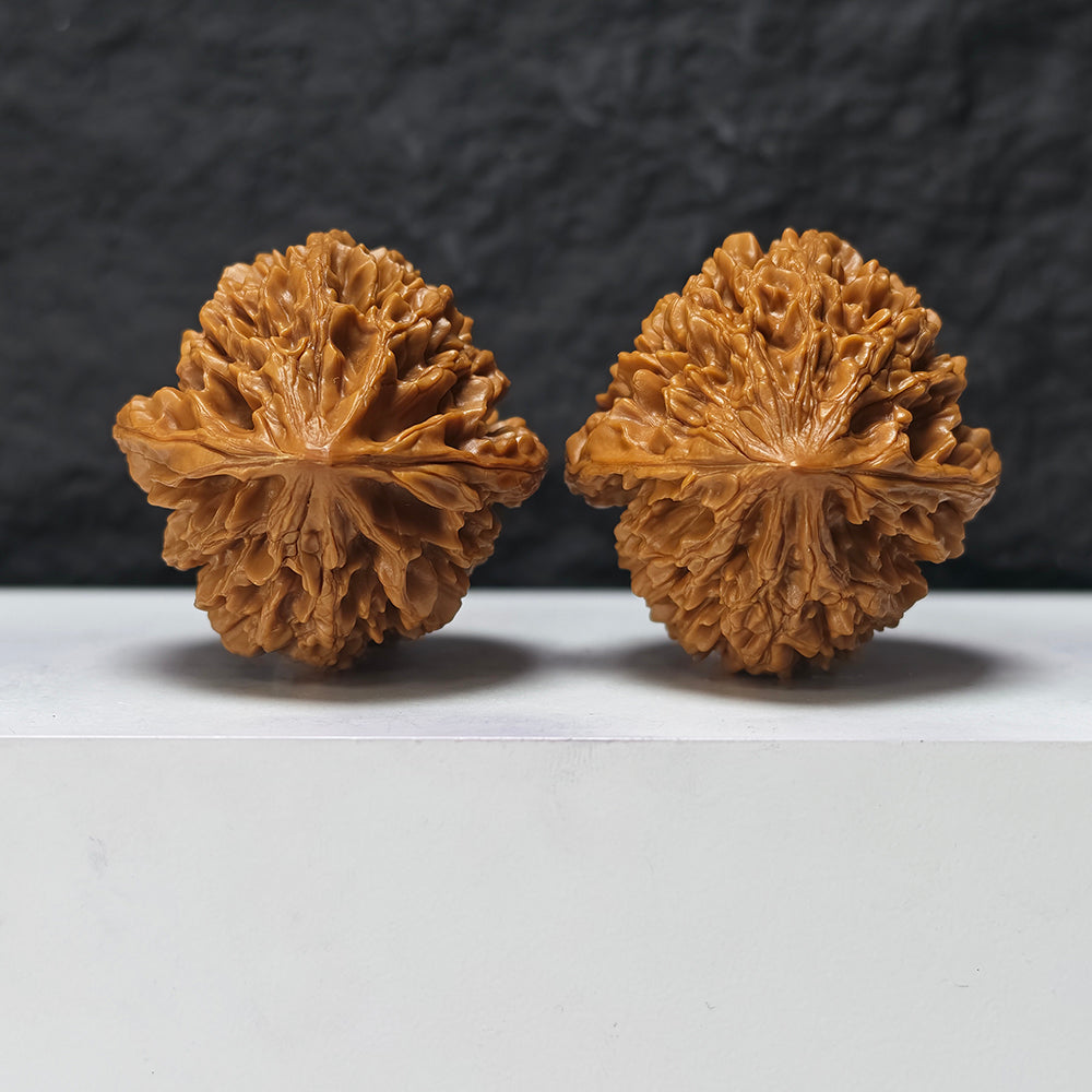 "Nine-Story Demon Tower" Jiu Ceng Yao Ta JX-SSSS-001908 Museum Collector Wenwan Walnuts Pair | 46.0mm x 47.0mm | JX-SSSS-001908
