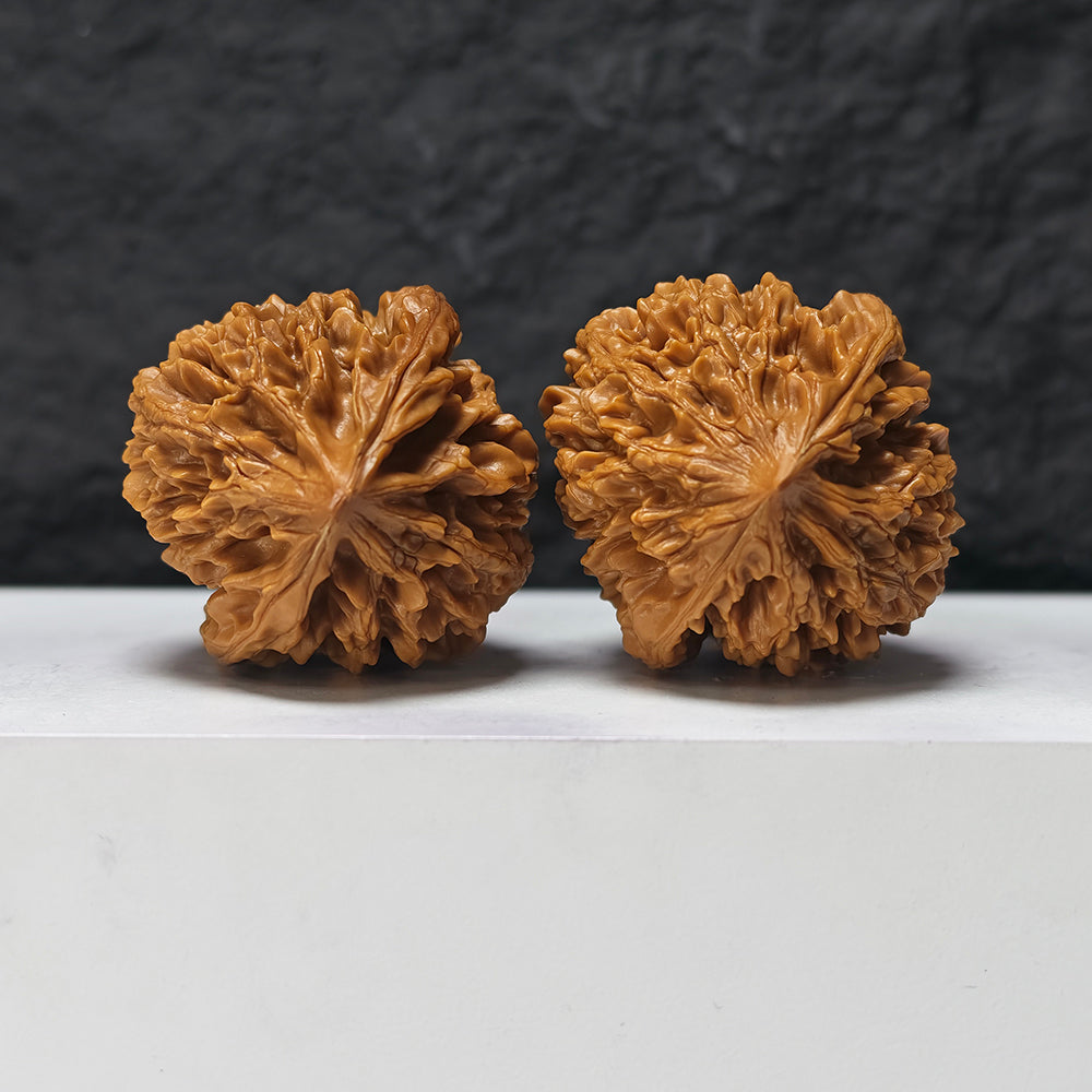 "Nine-Story Demon Tower" Jiu Ceng Yao Ta JX-SSSS-001908 Museum Collector Wenwan Walnuts Pair | 46.0mm x 47.0mm | JX-SSSS-001908