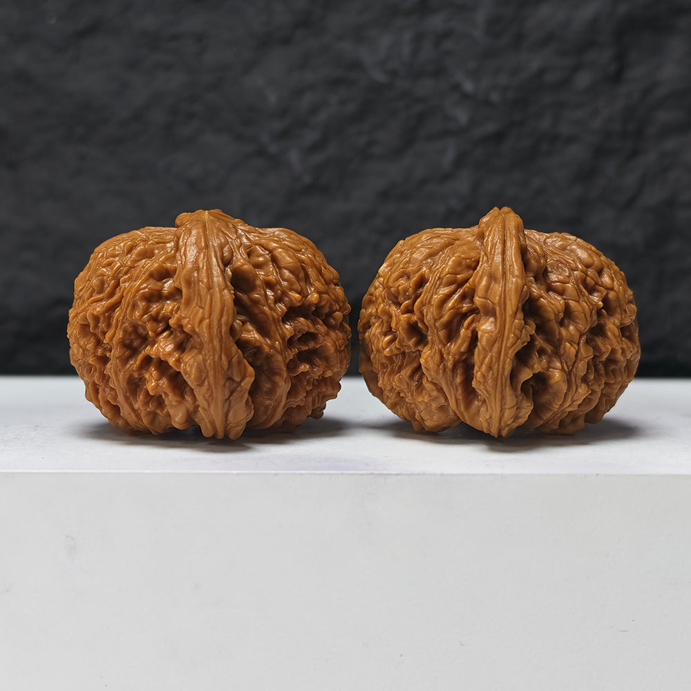 "Spherical Nan Jiang Shi" Qiu Xing Nan Jiang Shi NJS-SS-004901 Masterpiece Wenwan Walnuts Pair | 46.0mm x 46.0mm | NJS-SS-004901