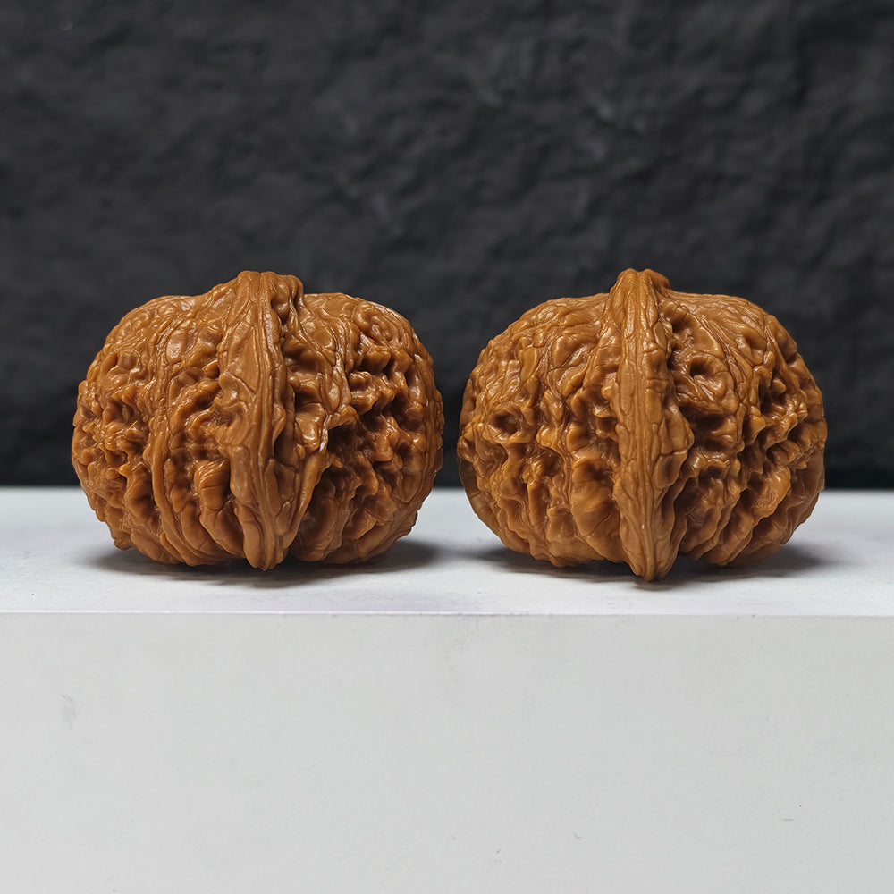 "Spherical Nan Jiang Shi" Qiu Xing Nan Jiang Shi NJS-SS-004901 Masterpiece Wenwan Walnuts Pair | 46.0mm x 46.0mm | NJS-SS-004901
