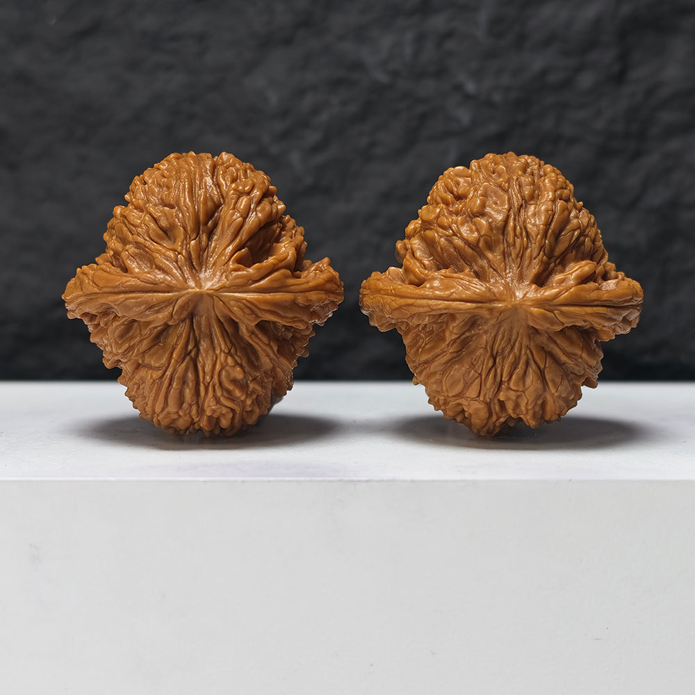 "Spherical Nan Jiang Shi" Qiu Xing Nan Jiang Shi NJS-SS-004901 Masterpiece Wenwan Walnuts Pair | 46.0mm x 46.0mm | NJS-SS-004901