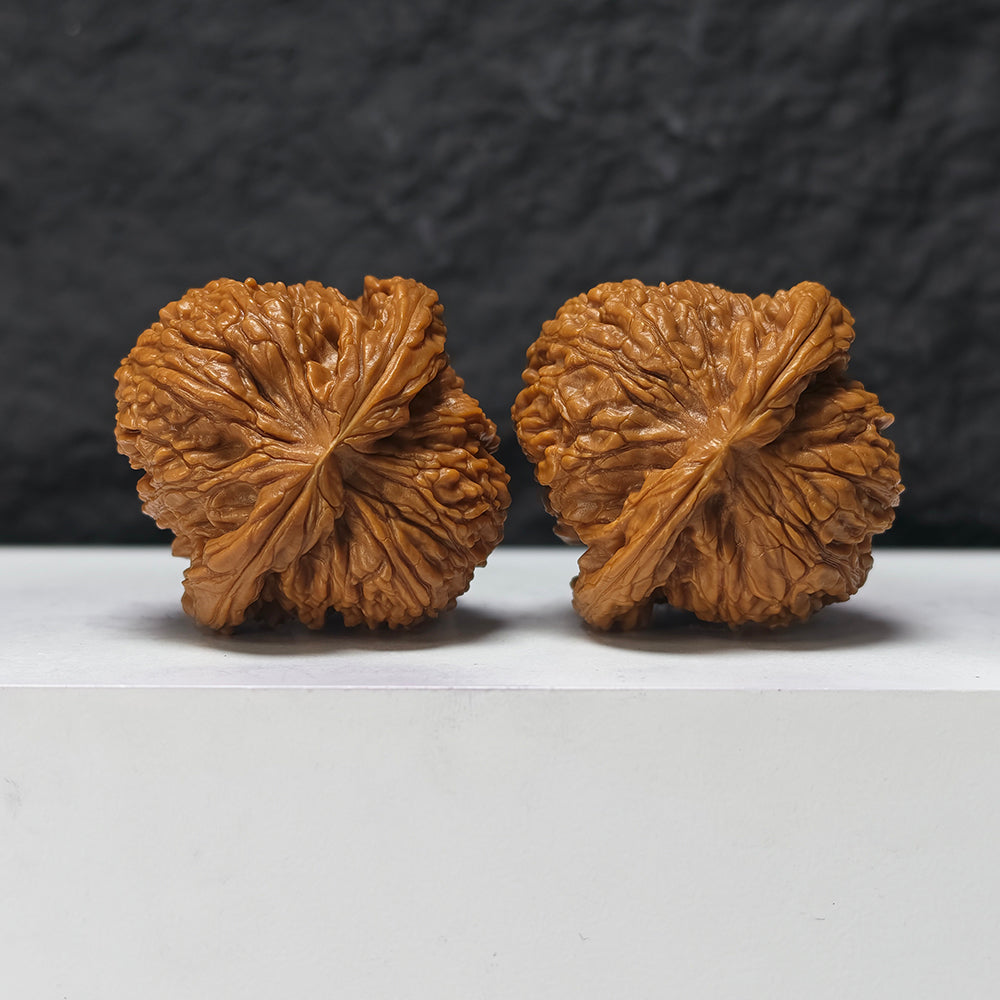 "Spherical Nan Jiang Shi" Qiu Xing Nan Jiang Shi NJS-SS-004901 Masterpiece Wenwan Walnuts Pair | 46.0mm x 46.0mm | NJS-SS-004901