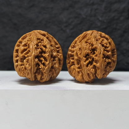 "Thick-Veined Mountain Eagle" Da Cu Jin Zuo Shan Diao YX-E-175885 Entry Select Wenwan Walnuts Pair | 45.0mm x 46.0mm | YX-E-175885