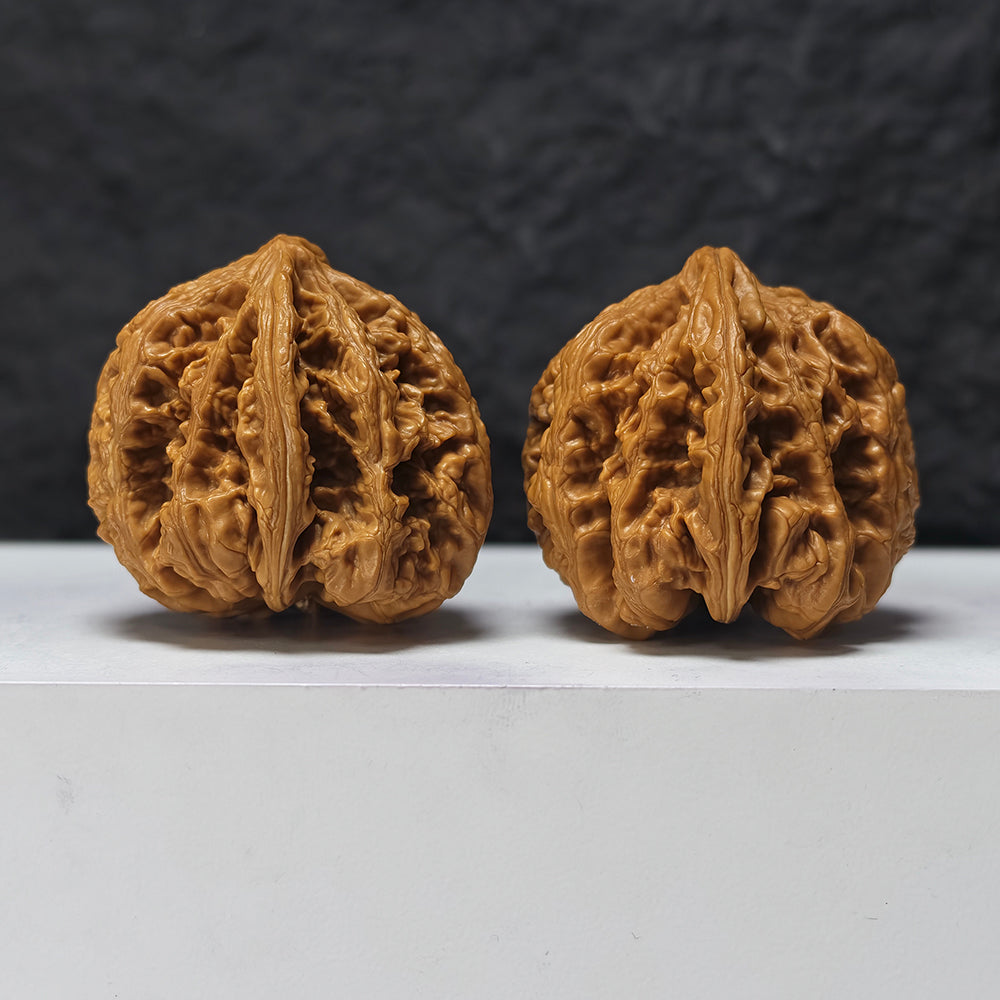 "Thick-Veined Mountain Eagle" Da Cu Jin Zuo Shan Diao YX-E-175885 Entry Select Wenwan Walnuts Pair | 45.0mm x 46.0mm | YX-E-175885