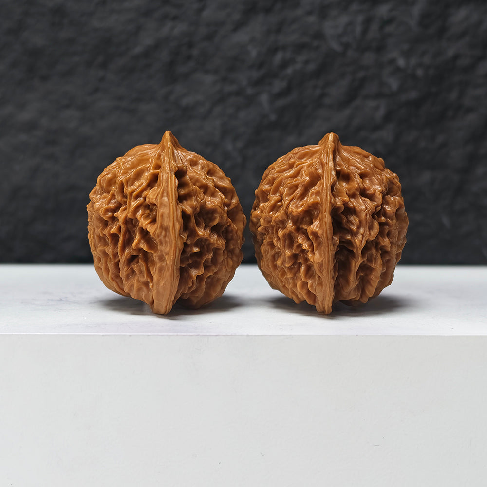 "Coiled Dragon Pattern" Pan Long Wen SZ-SS-023905 Masterpiece Wenwan Walnuts Pair | 44.0mm x 37.0mm | SZ-SS-023905