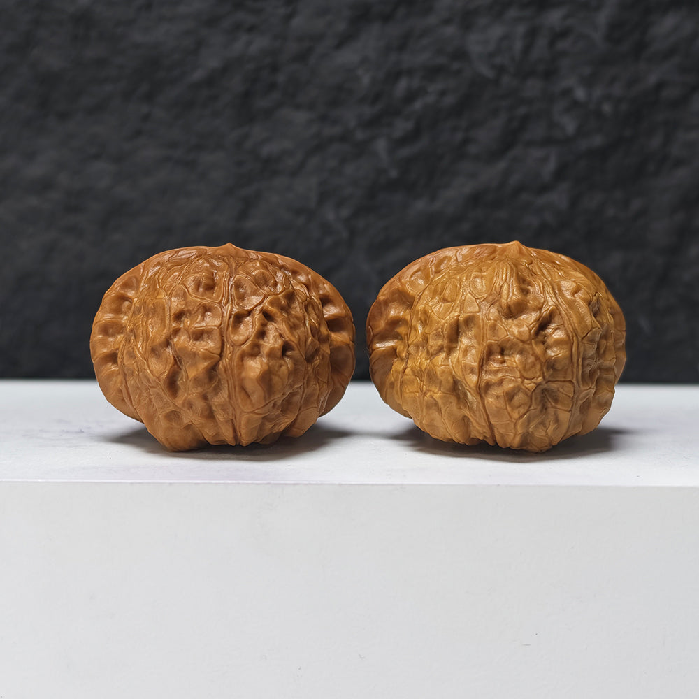 "Pumpkin Dun" Nan Gua Dun SZ-SSS-013889 Masterpiece Wenwan Walnuts Pair | 43.0mm x 48.0mm | SZ-SSS-013889