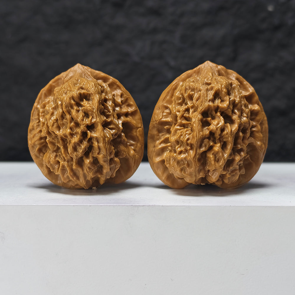 "Gecko" Bi Hu HT-SS-005888 Masterpiece Wenwan Walnuts Pair | 45.0mm x 42.0mm | HT-SS-005888