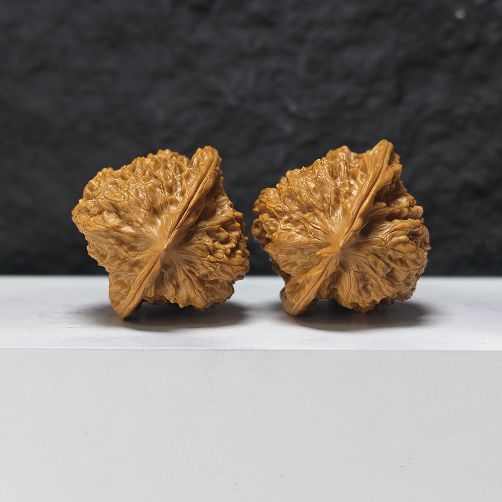 "Gecko" Bi Hu HT-SS-005888 Masterpiece Wenwan Walnuts Pair | 45.0mm x 42.0mm | HT-SS-005888
