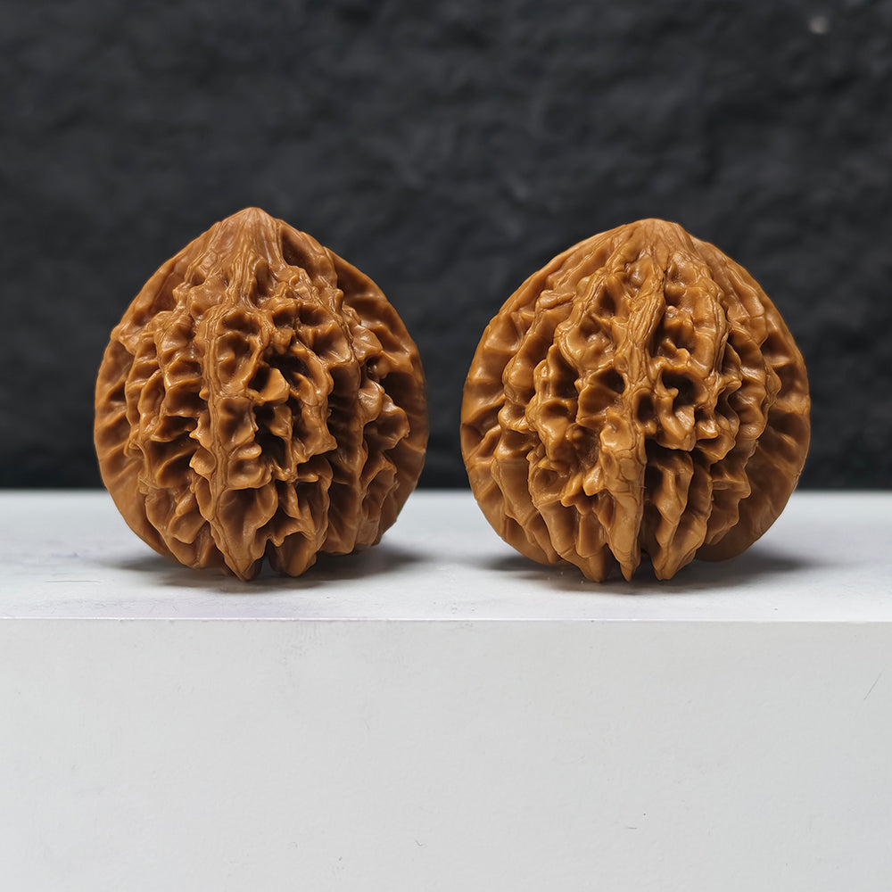 "Nine-Story Demon Tower" Jiu Ceng Yao Ta JX-SS-004915 Masterpiece Wenwan Walnuts Pair | 43.0mm x 43.0mm | JX-SS-004915