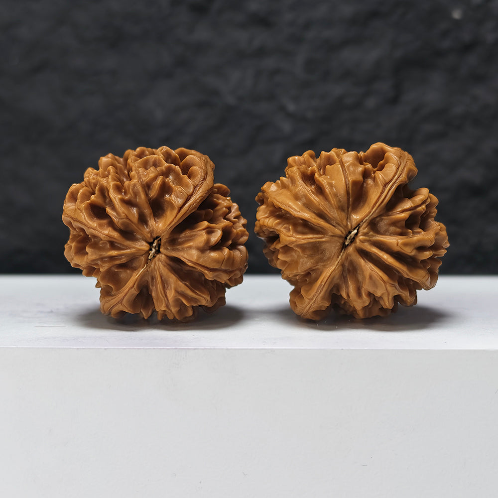 "Nine-Story Demon Tower" Jiu Ceng Yao Ta JX-SS-004915 Masterpiece Wenwan Walnuts Pair | 43.0mm x 43.0mm | JX-SS-004915