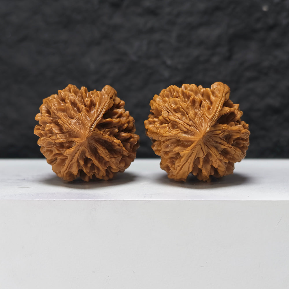 "Nine-Story Demon Tower" Jiu Ceng Yao Ta JX-SS-004915 Masterpiece Wenwan Walnuts Pair | 43.0mm x 43.0mm | JX-SS-004915