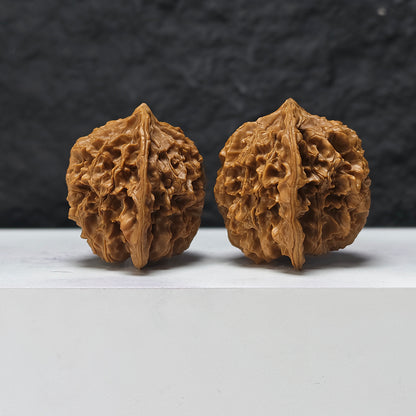 "Shaanxi Official's Hat" Shaanxi Guan Mao GM-SS-006891 Masterpiece Wenwan Walnuts Pair | 46.0mm x 42.0mm | GM-SS-006891