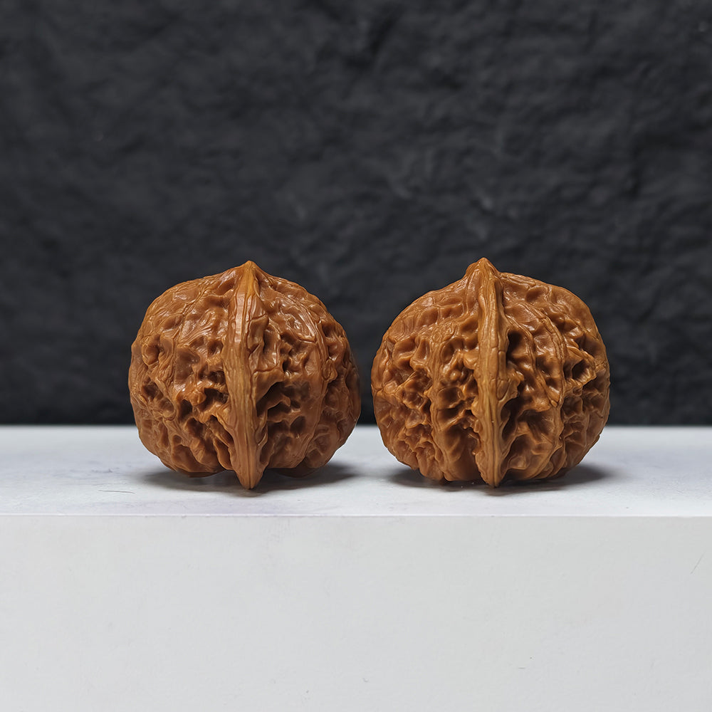 "Peach Heart Palace Lantern" Tao Xin Gong Deng GM-SS-007895 Masterpiece Wenwan Walnuts Pair | 43.0mm x 40.0mm | GM-SS-007895