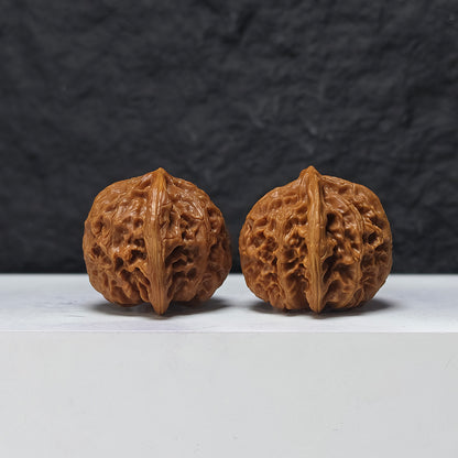 "Peach Heart Palace Lantern" Tao Xin Gong Deng GM-SS-007895 Masterpiece Wenwan Walnuts Pair | 43.0mm x 40.0mm | GM-SS-007895
